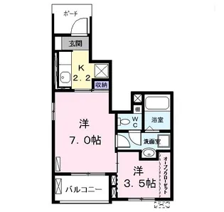 ボヌール II【1階】の間取り