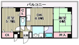グランエクセル高師浜【1階】の間取り