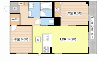 シャーメゾン ノア【1階】の間取り