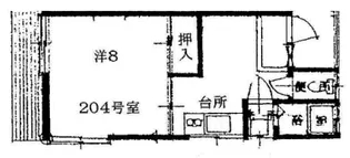 タナベハイツ【2階】の間取り