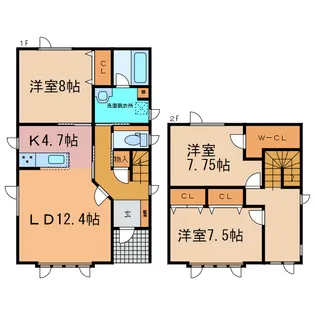 北海道帯広市西十七条南4【一戸建】の間取り