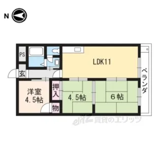 コーポ陽光【4階】の間取り