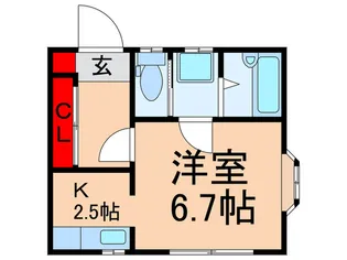 ハイツ秋風【1階】の間取り