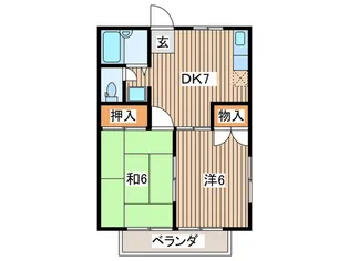 グリ-ンシテイ・山下【2階】の間取り