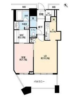 芝浦アイランドケープタワー【17階】の間取り