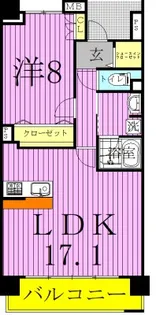 ロイヤルパークス新田【9階】の間取り