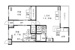 ルネス祇園【1階】の間取り