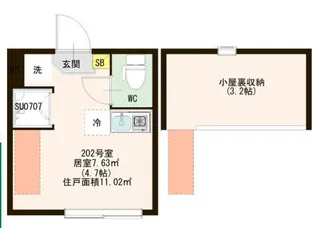 東京都足立区千住宮元町【アパート】の間取り