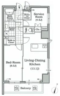 レジディア文京本駒込【13階】の間取り