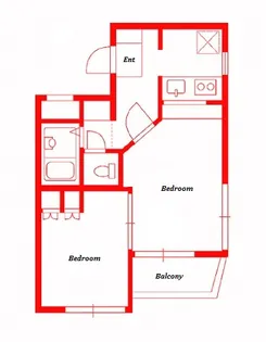 ウインベルデュエット横浜阪東橋2号館【1階】の間取り