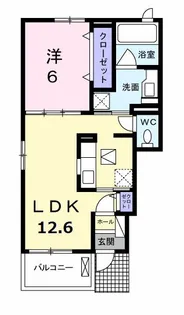 ロワイヤル・フレーズ A【1階】の間取り