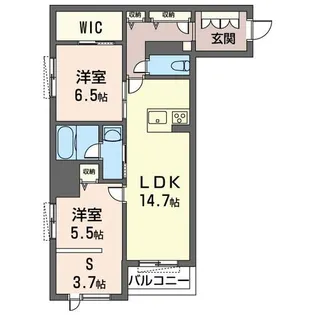 コンフォール冬青(ソヨゴ)【2階】の間取り