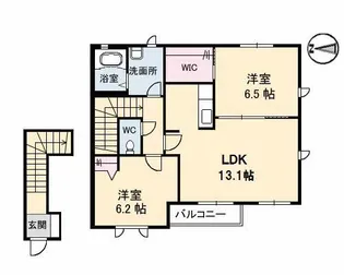 サニーハイツ【2階】の間取り