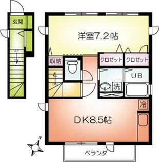 マ・メゾン・ノールスッド【2階】の間取り