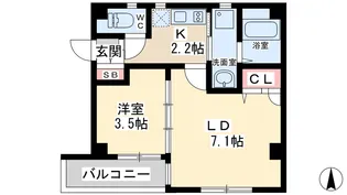 リトルフラワー【3階】の間取り