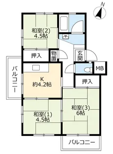 3Kの間取り画像