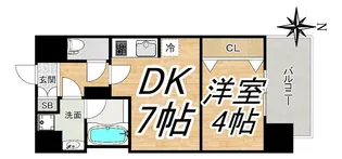 1DKの間取り画像
