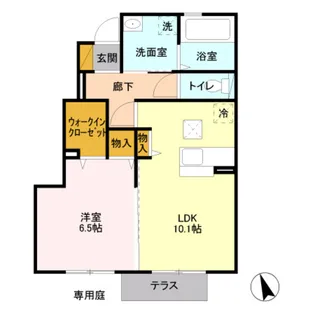エルヴィレッジG【1階】の間取り