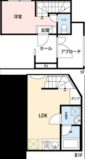 HERME YOYOGI OUEST エルメヨヨギウエストの間取り