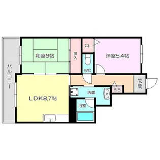 エスパシオ上新庄【2階】の間取り