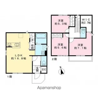 千葉県市川市宮久保3【一戸建】の間取り