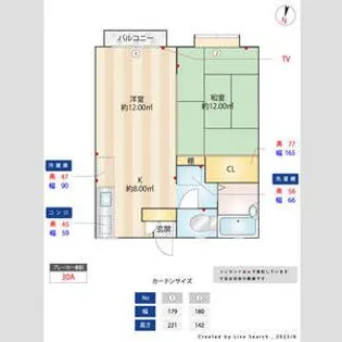 高稲荷ハイツ【2階】の間取り