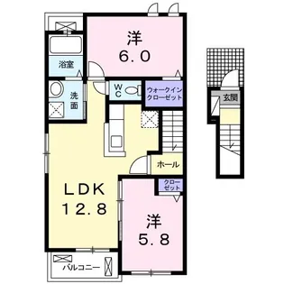 ジャスミンB【2階】の間取り
