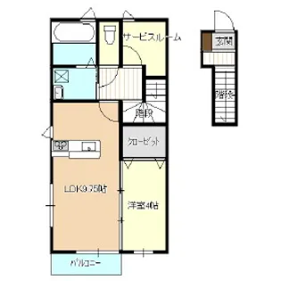 シャルマンA【2階】の間取り