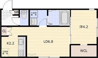 Three R 菊水(スリーアール)【1階】の間取り