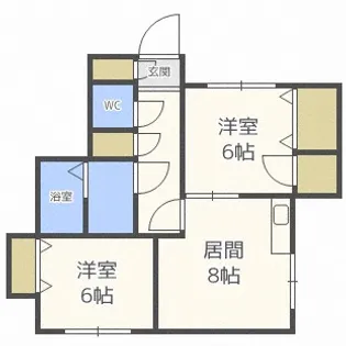 北海道札幌市西区山の手七条6【アパート】の間取り