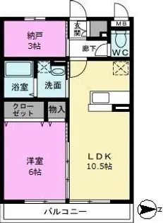 リバーパーク蒲生 C【3階】の間取り