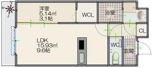 ルッシェ住吉【7階】の間取り