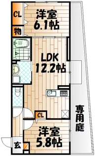 vivable palais(ヴィヴァブルパレ)【1階】の間取り