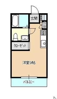 アリエスコート【2階】の間取り