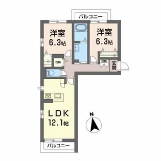 ウィステリア【3階】の間取り