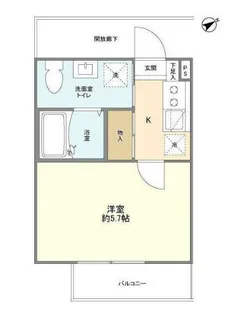 ヴェレタ津田沼【2階】の間取り