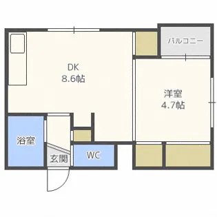 北海道札幌市中央区南八条西10【マンション】の間取り