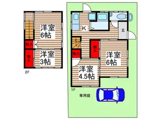 千葉県市川市本北方1【一戸建】の間取り