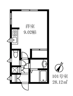 グランデッサ大山【1階】の間取り