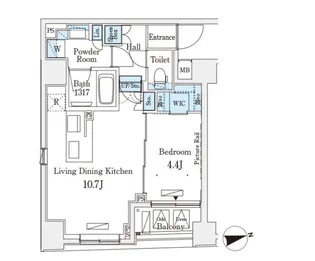 レジデンス文京春日【5階】の間取り