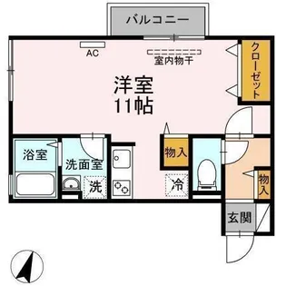 リベルテ A棟【2階】の間取り