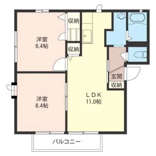 ロイヤルパレスI号館【1階】の間取り
