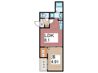 AJ草加新田【1階】の間取り