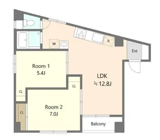 MAISON HOSOYAMA メゾンホソヤマ【5階】の間取り