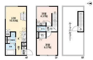 robot home 中目黒【4階】の間取り