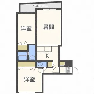 アサヒ平和ビル【4階】の間取り
