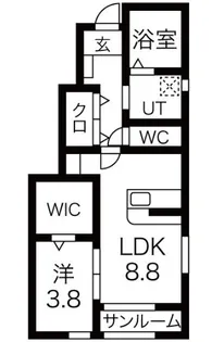 レユシール【1階】の間取り