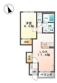 ディアコート【1階】の間取り