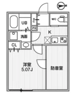 Ts Cuore MUSE落合【1階】の間取り