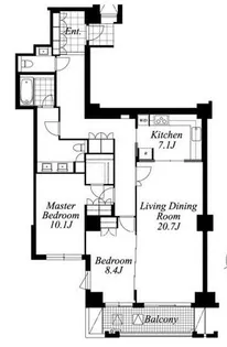 麻布第一マンションズ【4階】の間取り